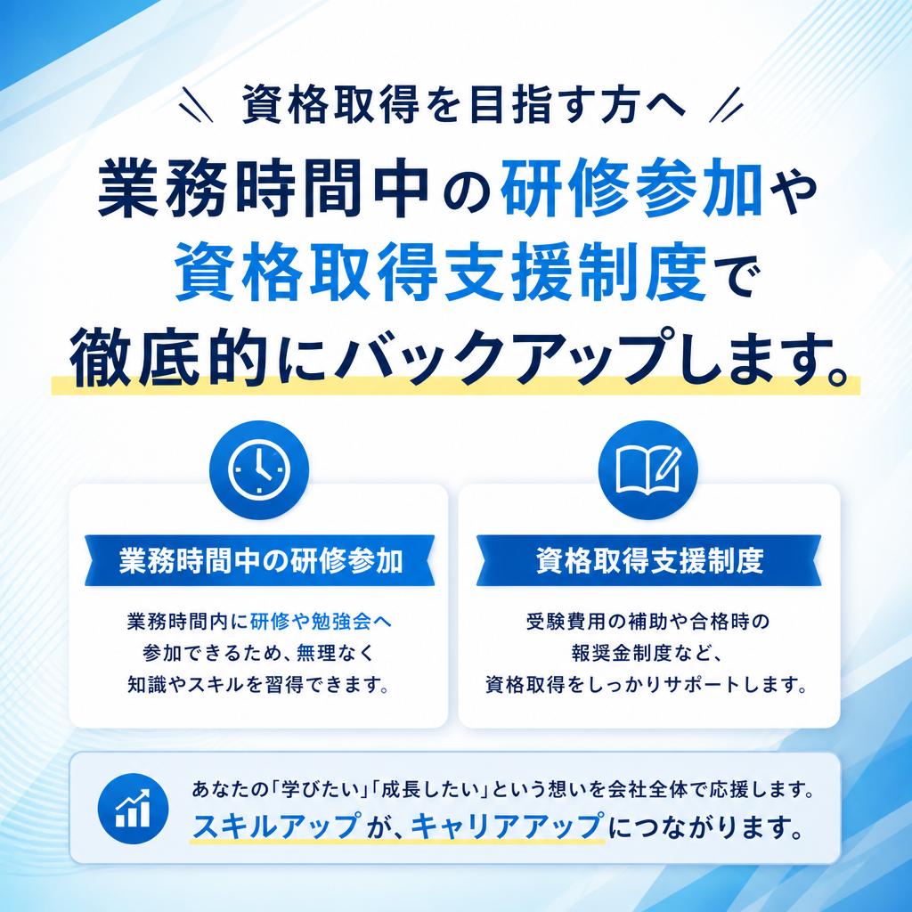 充実した資格取得サポート